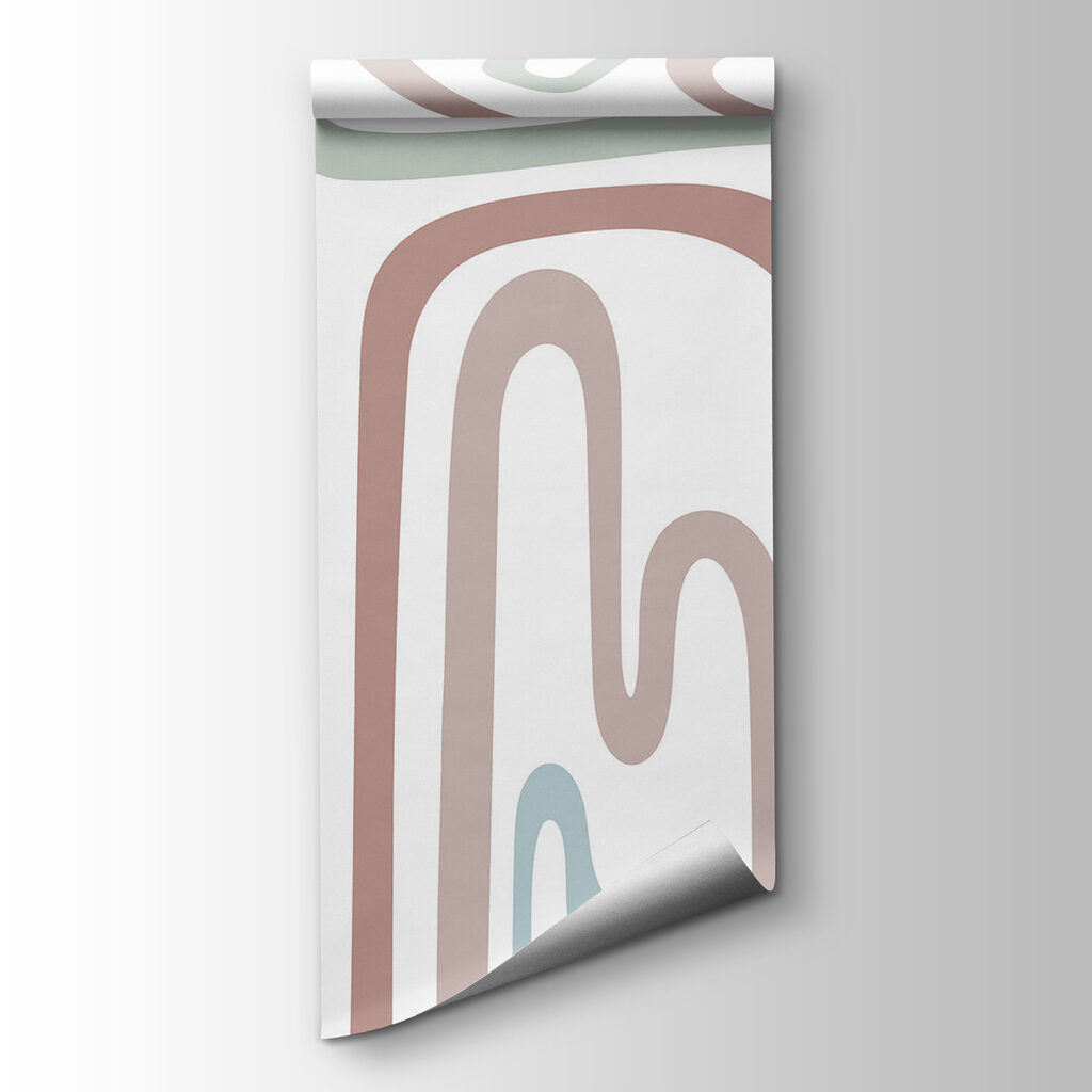 Colorful lines on a white background