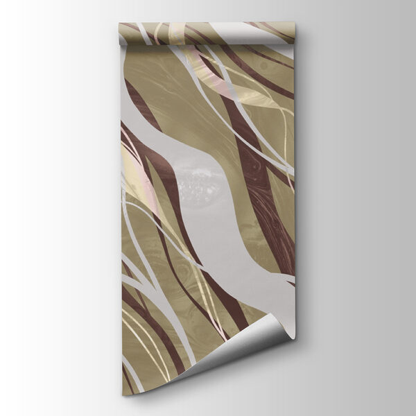 Brown and white swirls