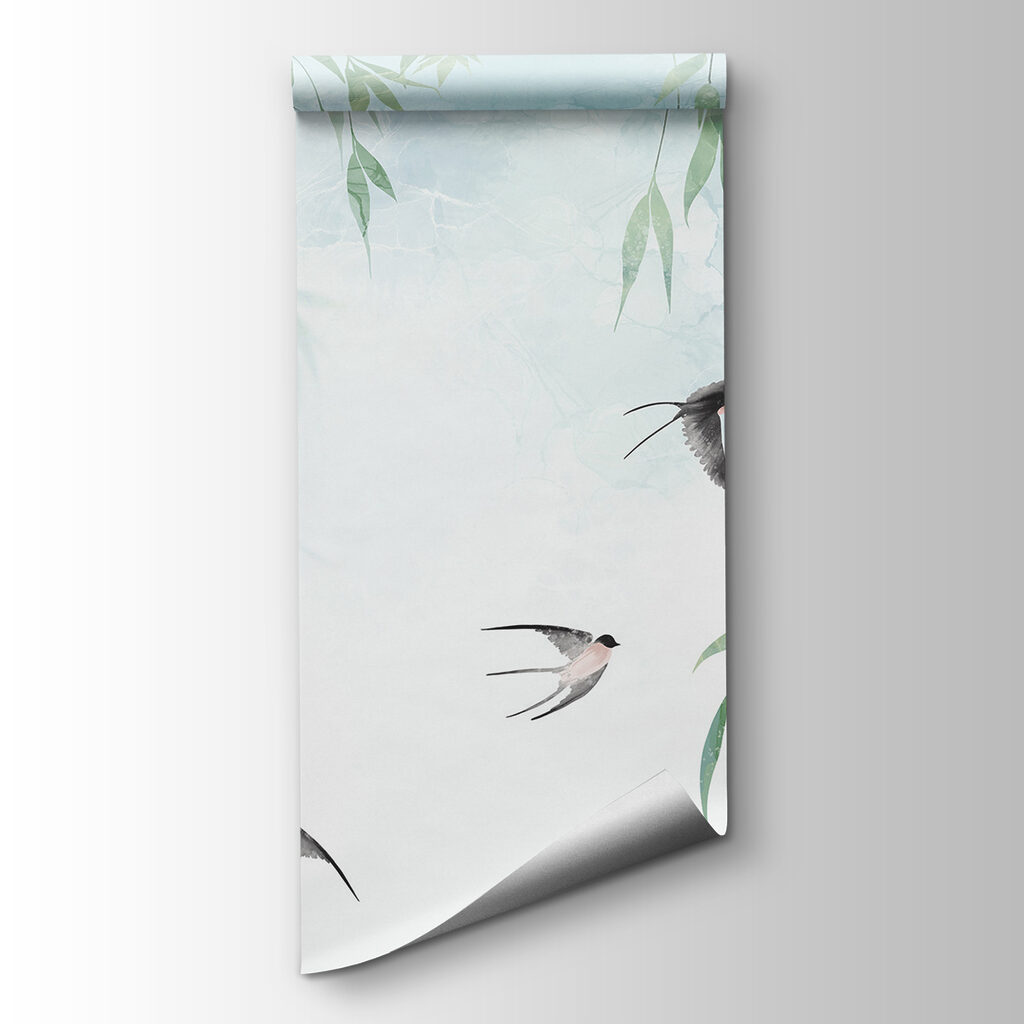 Birds flying in the sky