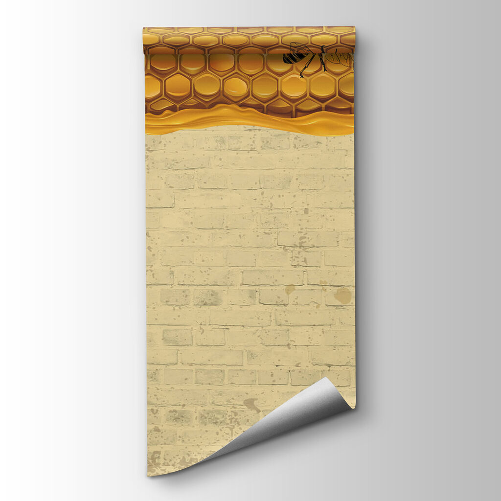 Bees on a brick wall