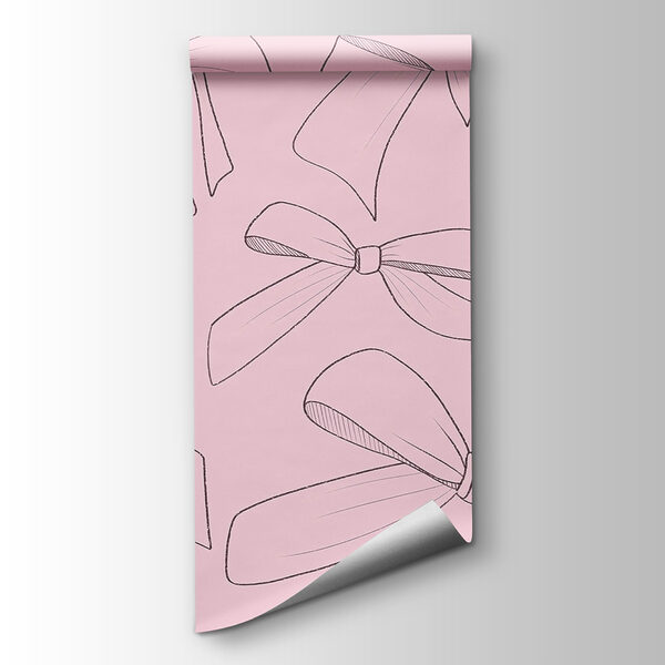 Pattern of bows on a pink background Pattern of bows on a pink background