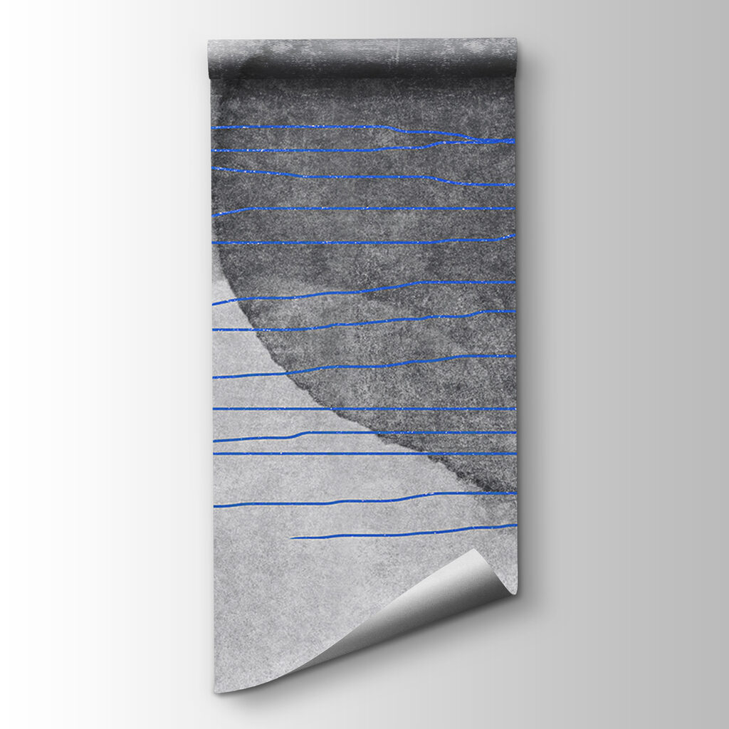 A grey and blue line