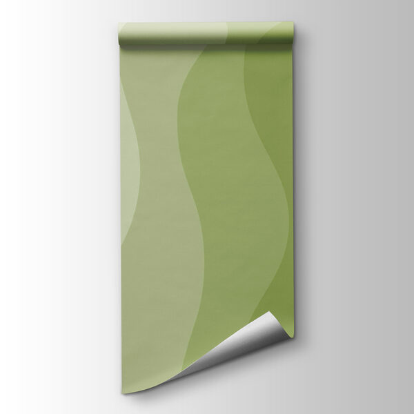 Green and white wavy lines