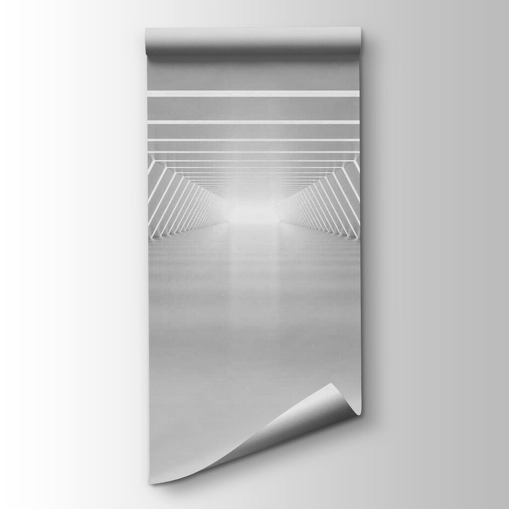 A white room with lights