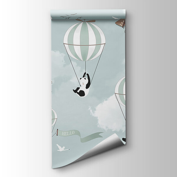 Pandas and hot air balloons in the sky Pandas and hot air balloons in the sky