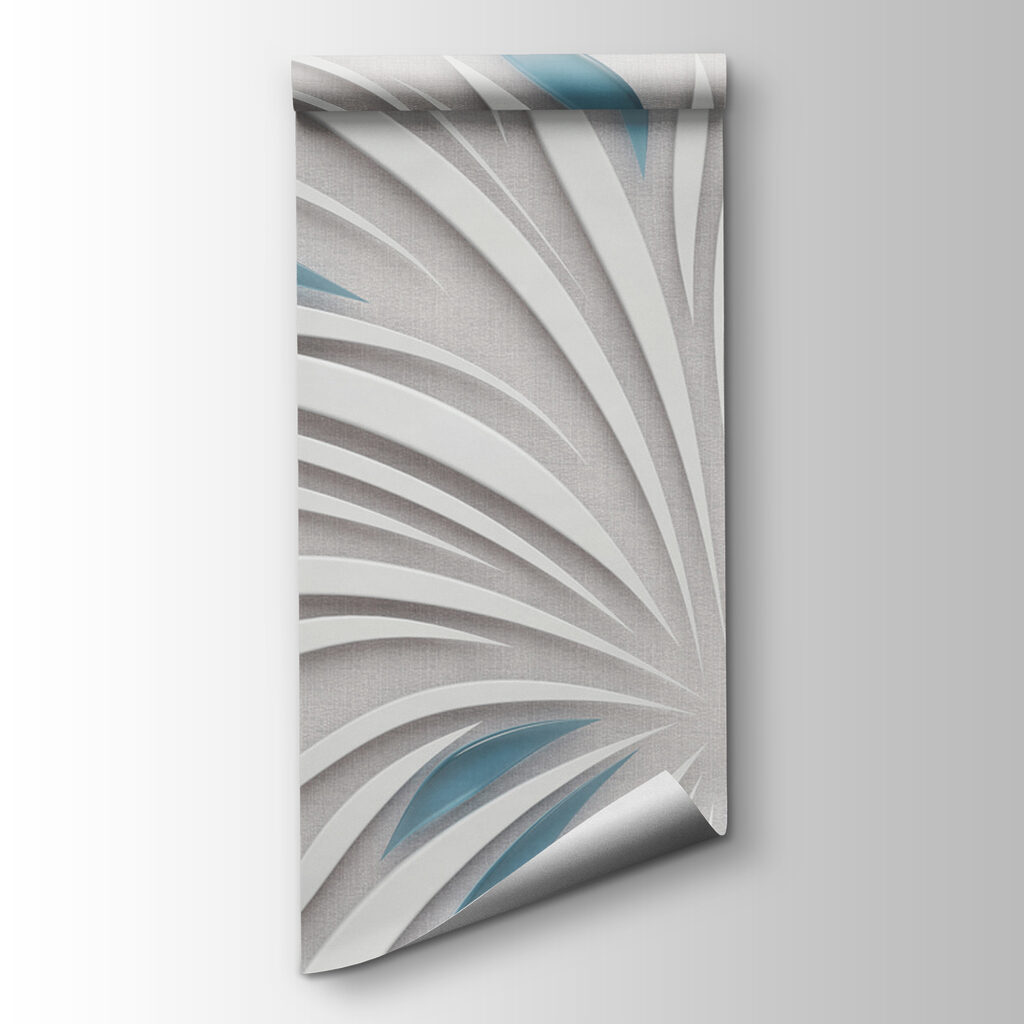 White and blue design on a grey surface White and blue design on a grey surface