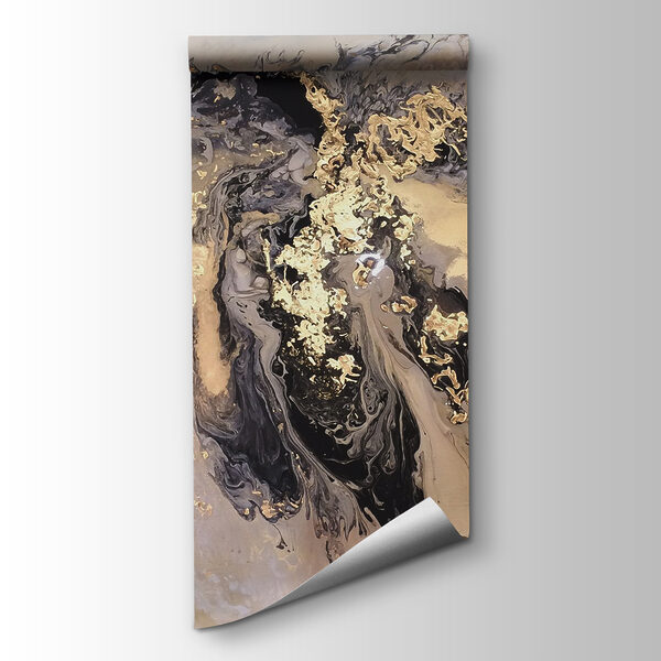 Ethereal swirls in metallic hues