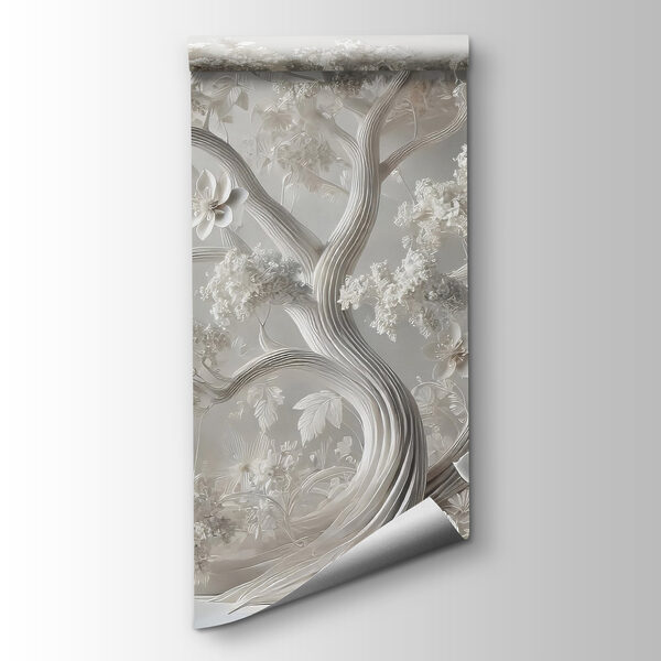 White tree with flowers White tree with flowers