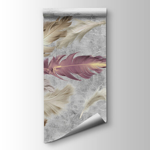 Group of feathers flying Group of feathers flying