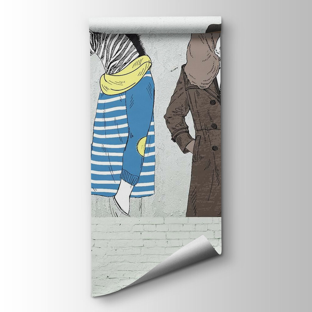 Wall with animal heads