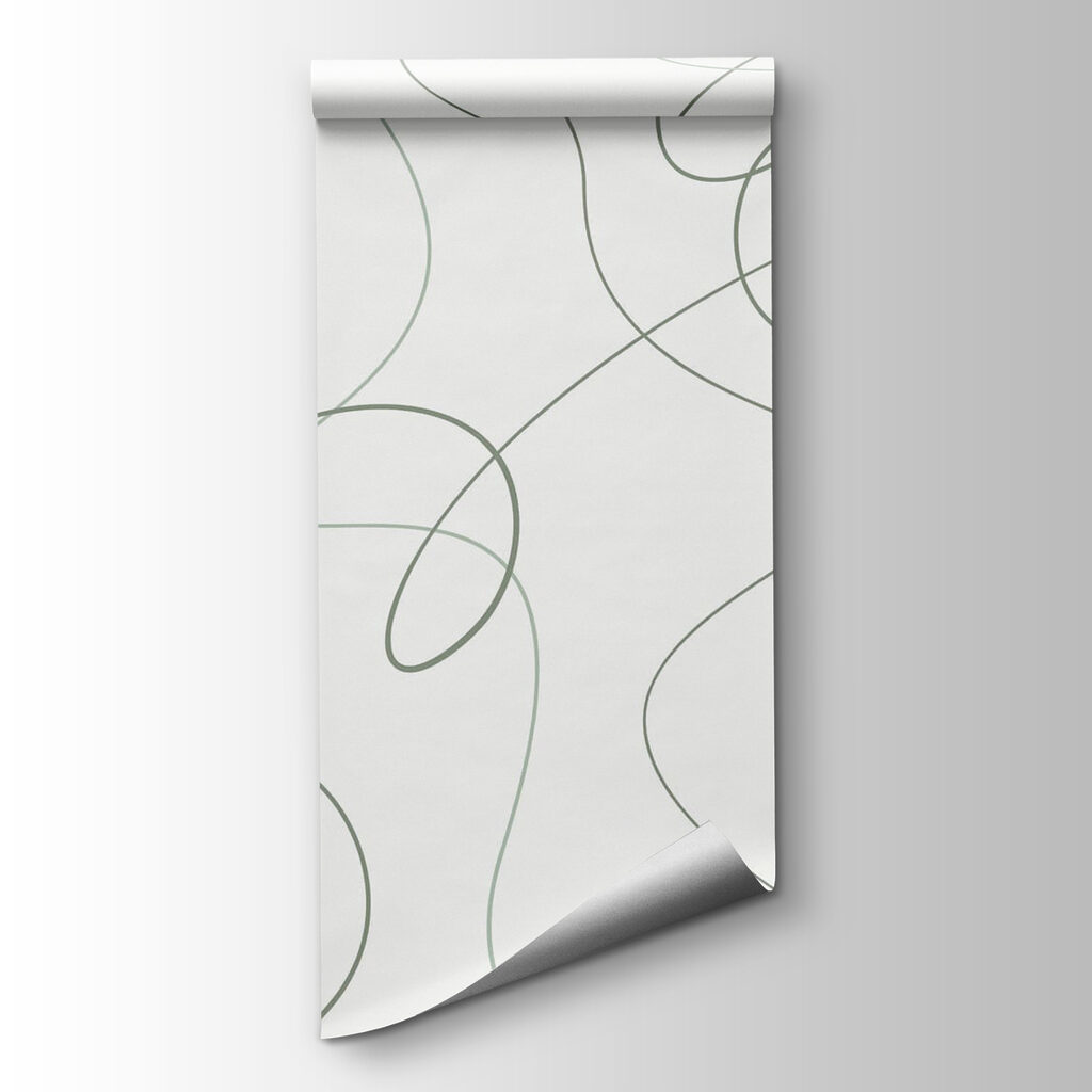 Green lines on a white background