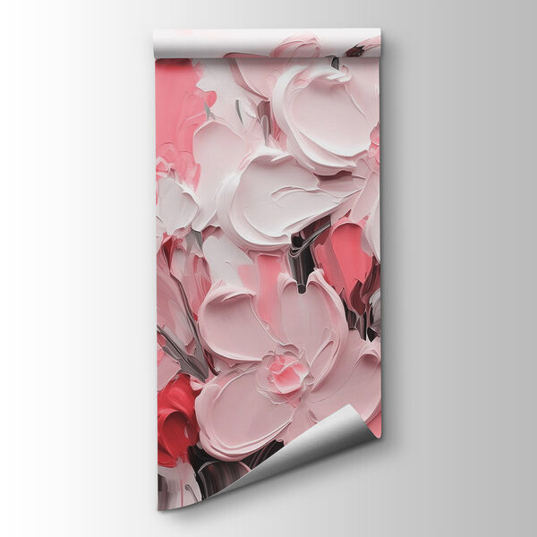 Painting of flowers in pink and white Painting of flowers in pink and white