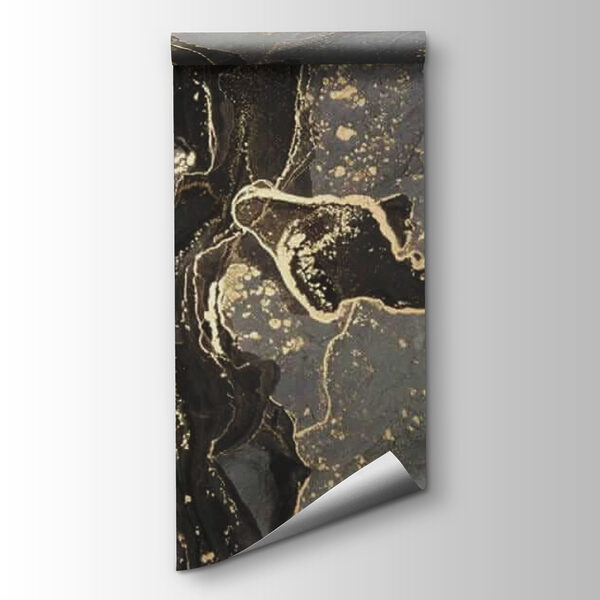 Elegant marbled black and metallic swirls Elegant marbled black and metallic swirls