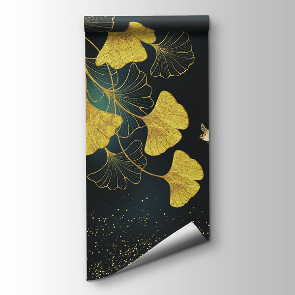 Ginkgo leaves and birds in elegance Ginkgo leaves and birds in elegance