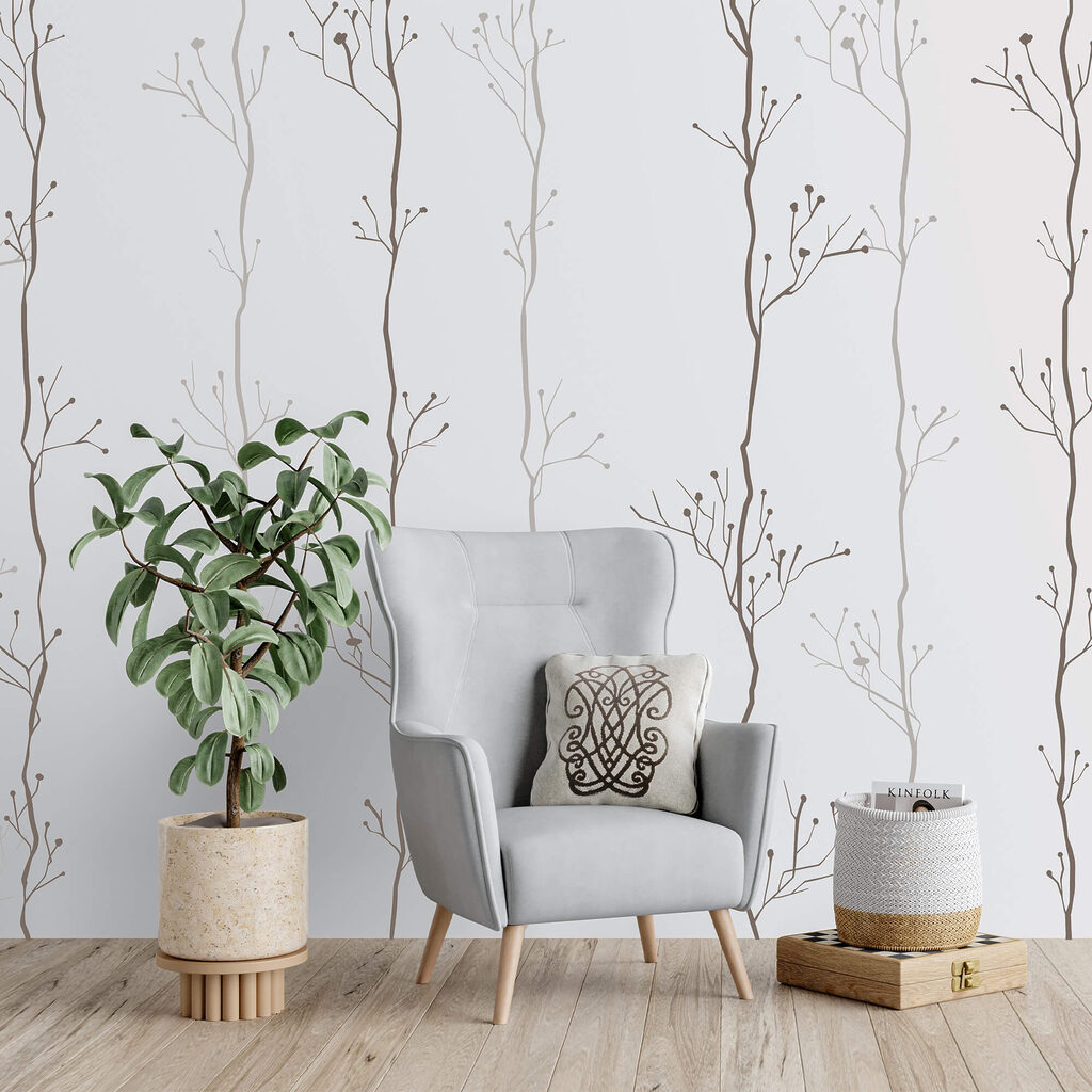 Pattern of branches on a white background Pattern of branches on a white background