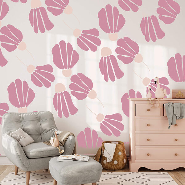 Pattern of pink flowers