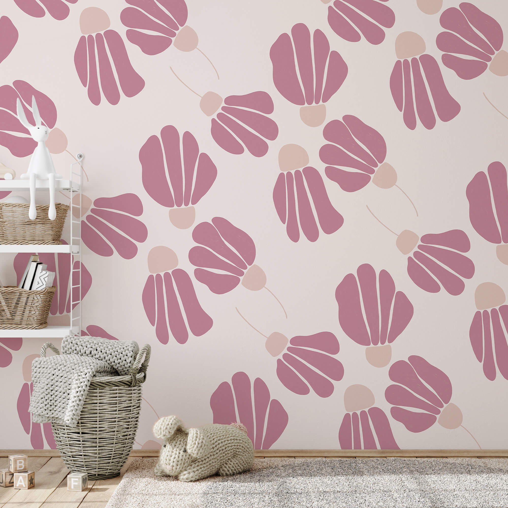 Pattern of pink flowers