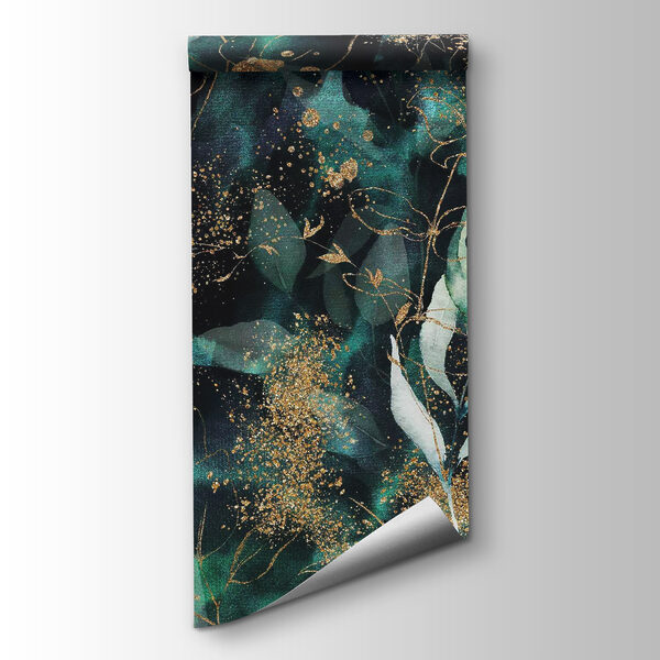 Elegant leaves in sparkling midnight hues