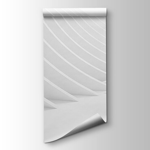 White structure with curved lines