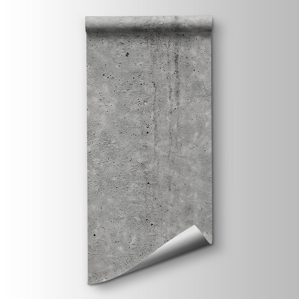 Grey concrete wall with black spots