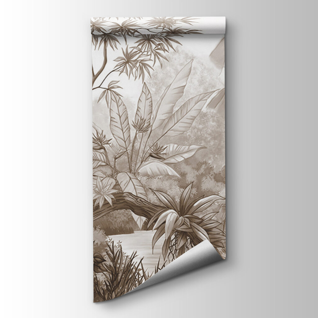 A drawing of a forest A drawing of a forest