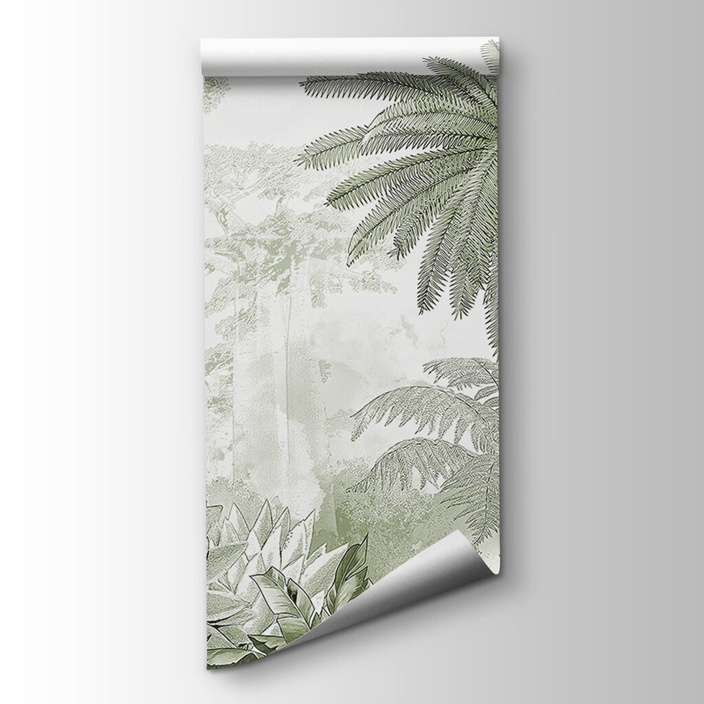 A group of trees and plants