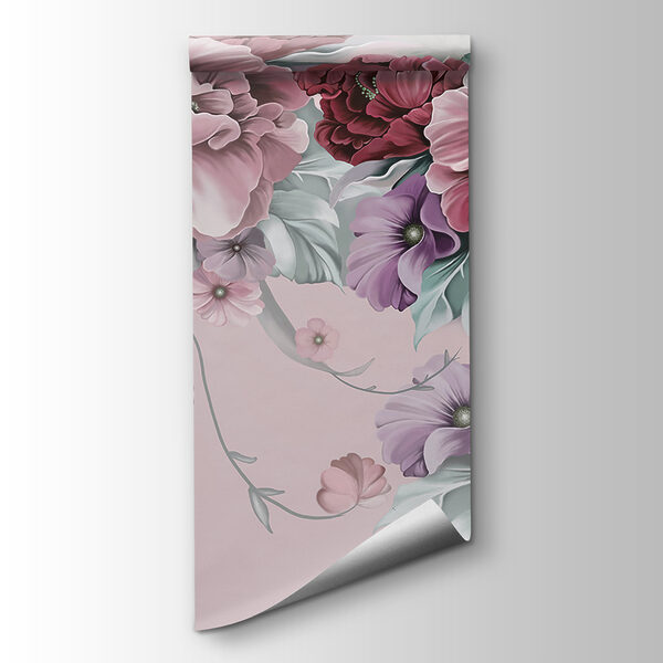 A group of flowers on a pink background A group of flowers on a pink background