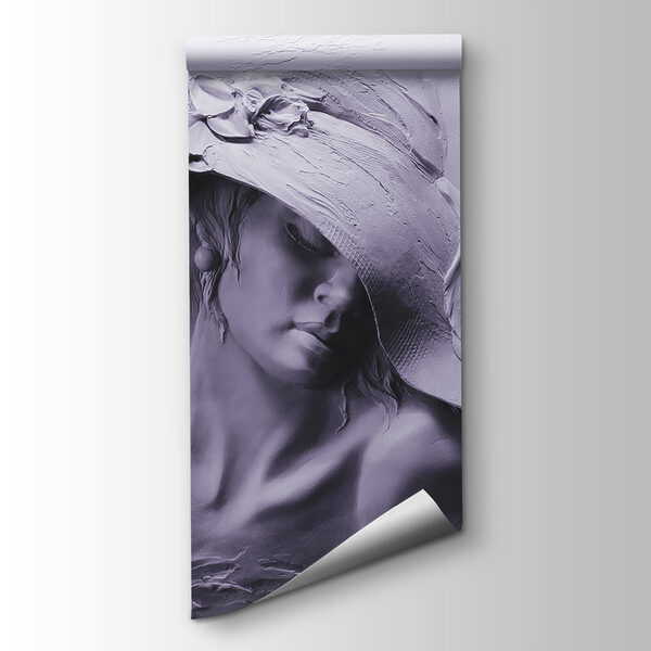 A sculpture of a woman in a hat A sculpture of a woman in a hat