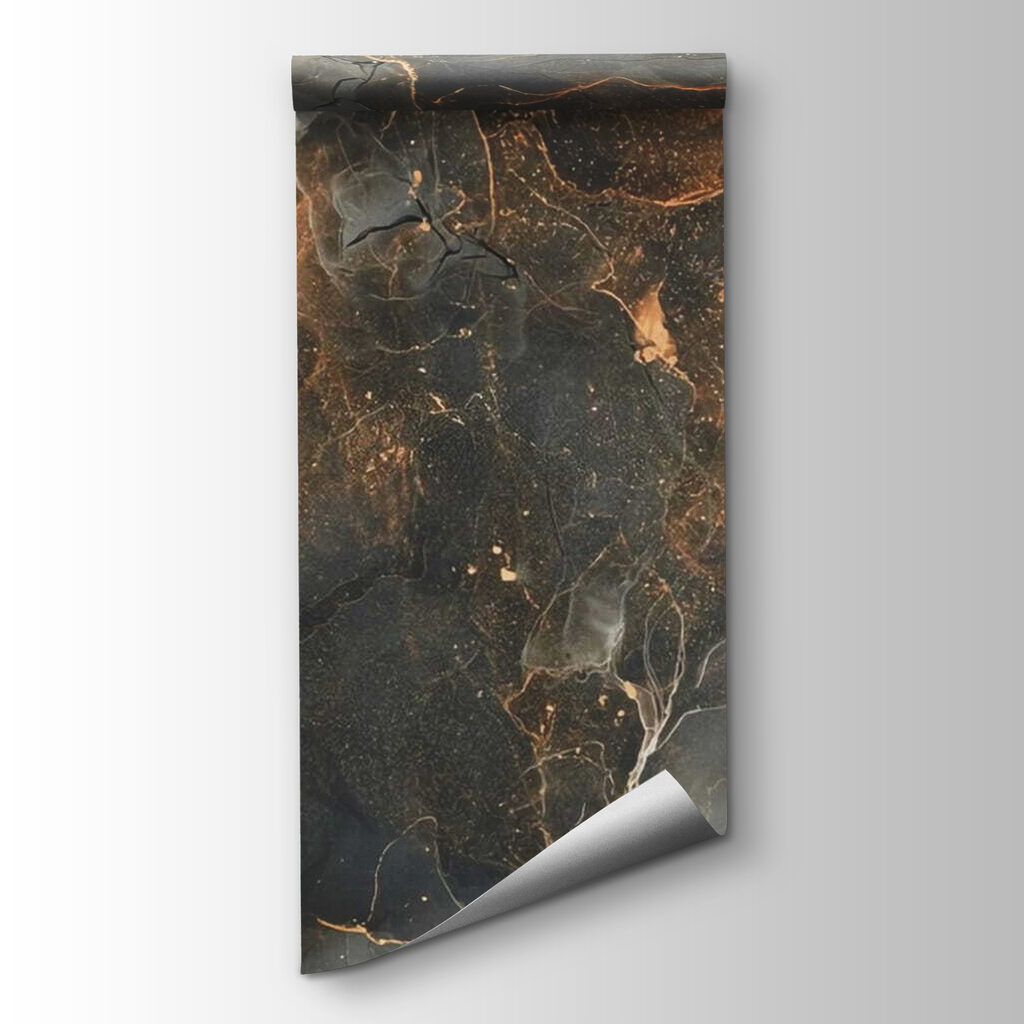 Black and orange marbled surface Black and orange marbled surface