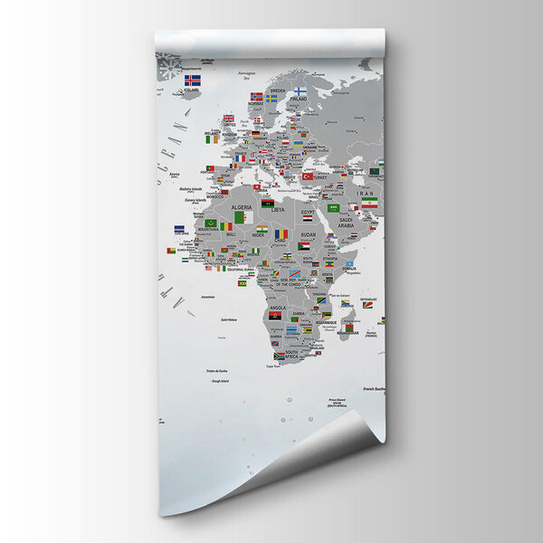 Map of the world with flags Map of the world with flags