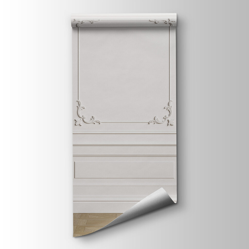 White wall with molding