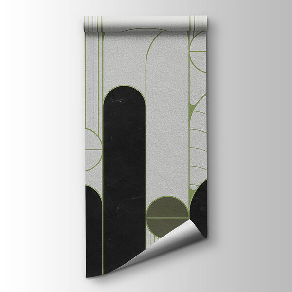 A black and white art deco design