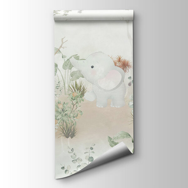 Wallpaper with animals in the forest