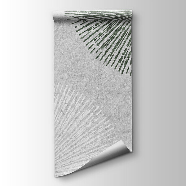 White and green circular design