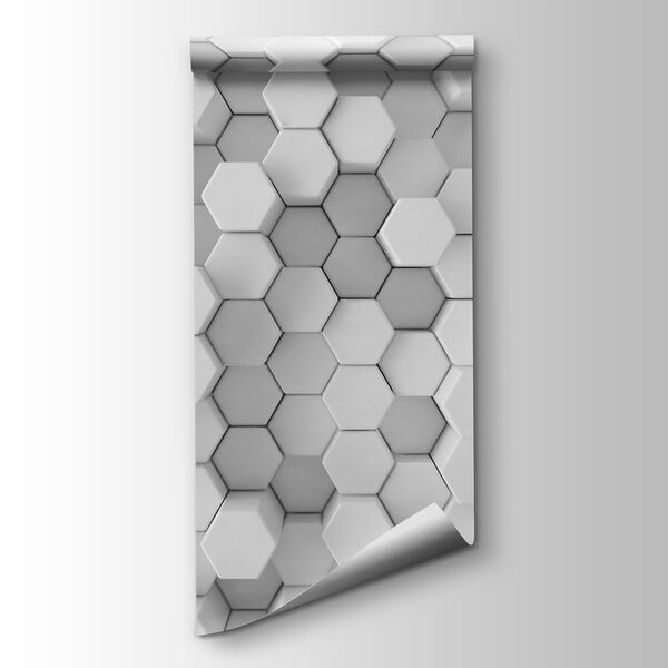 Group of white hexagons Group of white hexagons