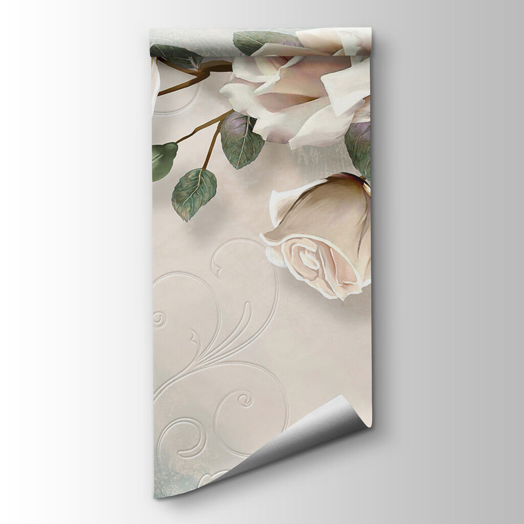 Delicate roses and butterflies in harmony Delicate roses and butterflies in harmony