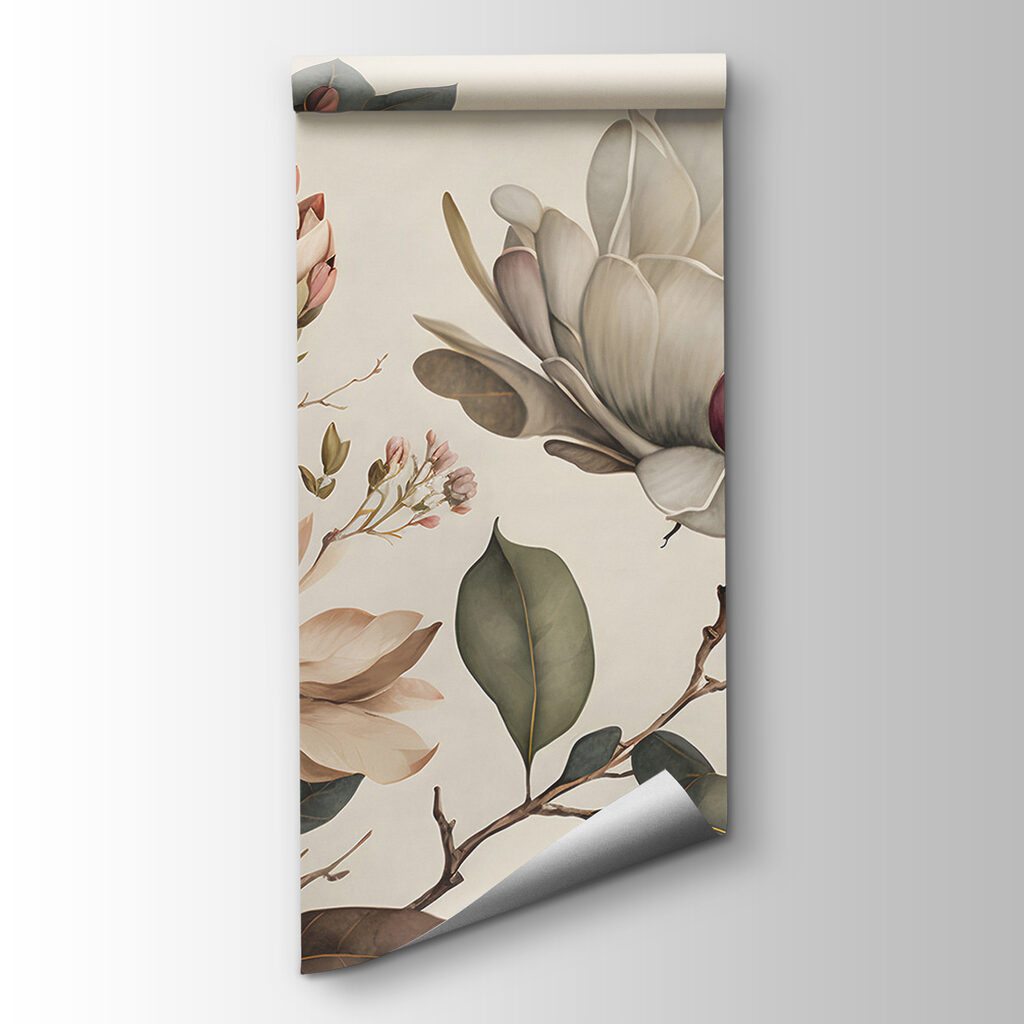Elegant magnolia blooms in soft hues Elegant magnolia blooms in soft hues