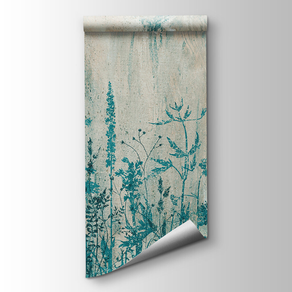 Botanical silhouettes in serene hues