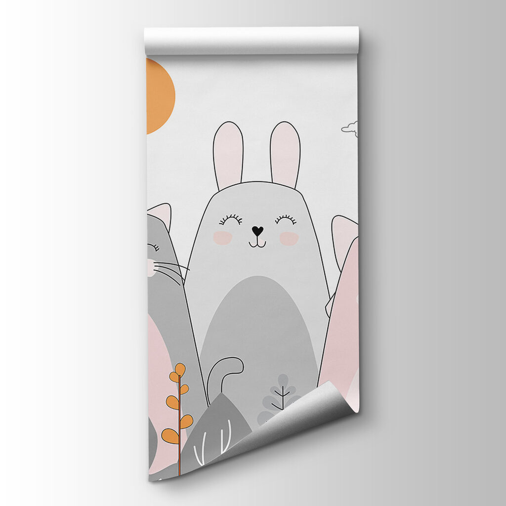 Group of animals in a row