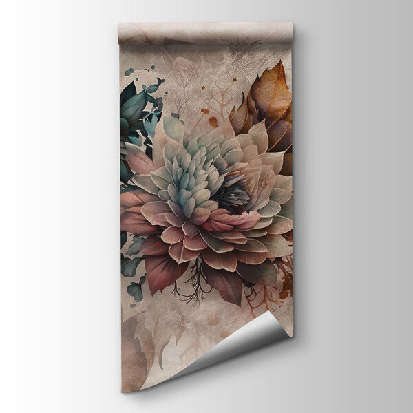 Painting of flowers and leaves