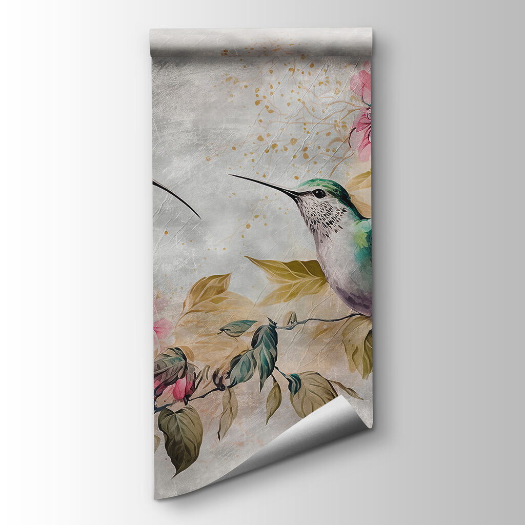 Painting of birds and flowers Painting of birds and flowers