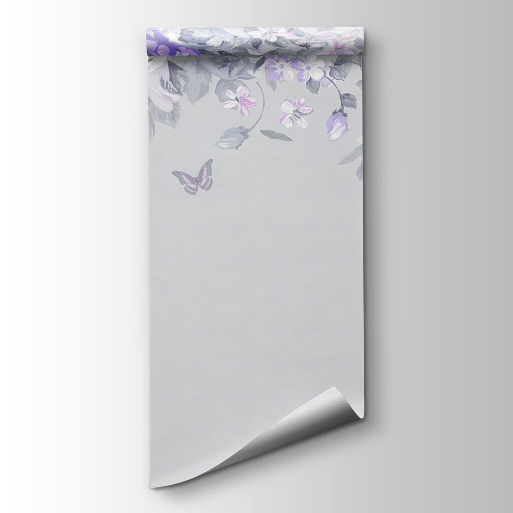 A floral design with butterflies