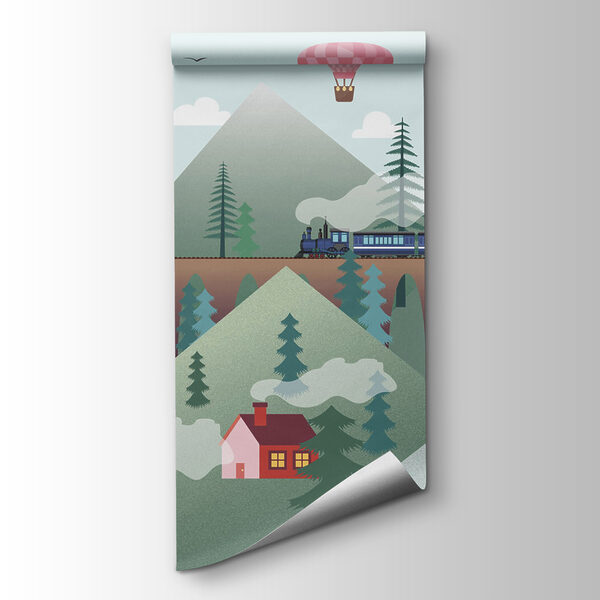 Train going through a forest Train going through a forest