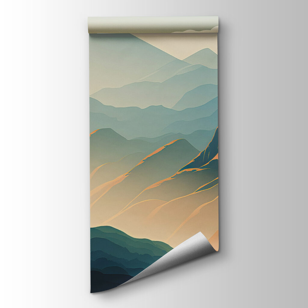 Landscape of mountains and trees Landscape of mountains and trees