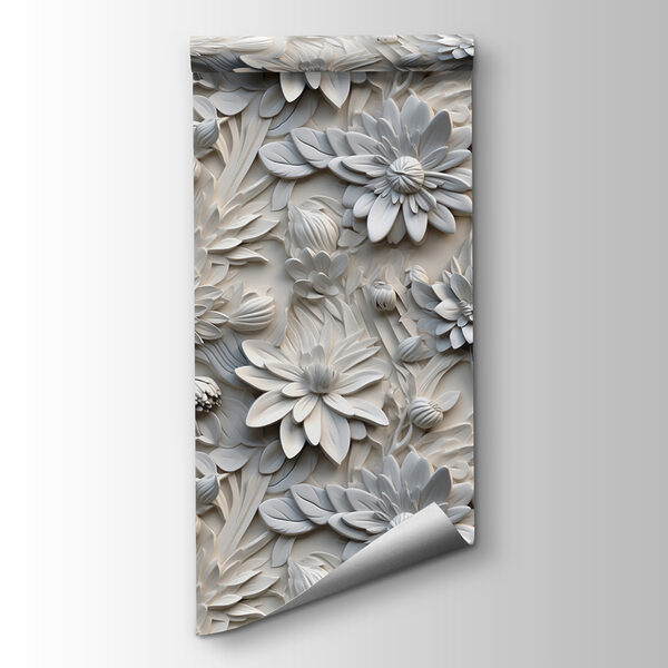 White flower pattern on a wall White flower pattern on a wall