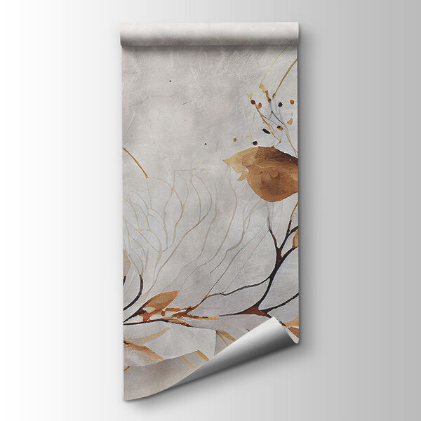 Elegant leaves dance in soft hues Elegant leaves dance in soft hues