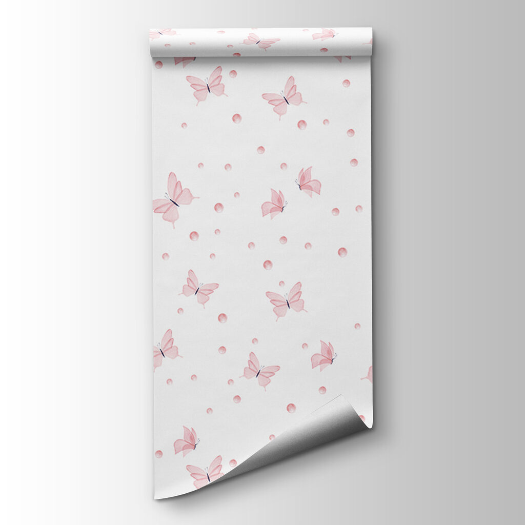 Pattern of butterflies and dots