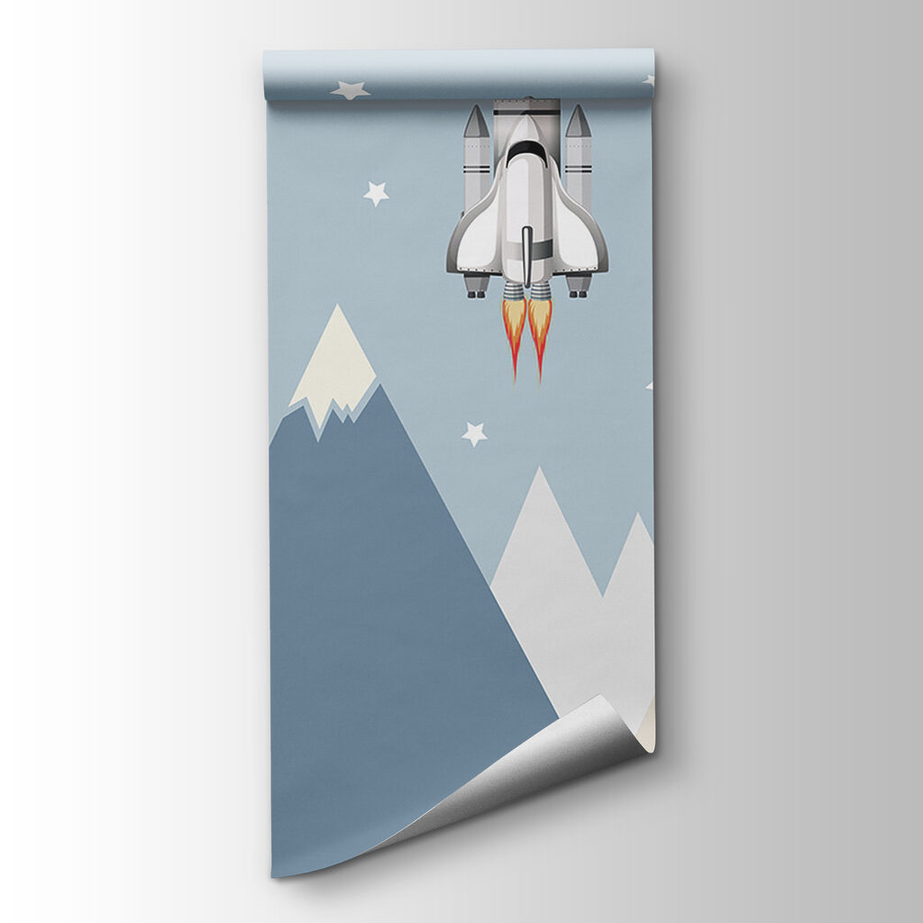 Space shuttle and astronaut in the sky Space shuttle and astronaut in the sky