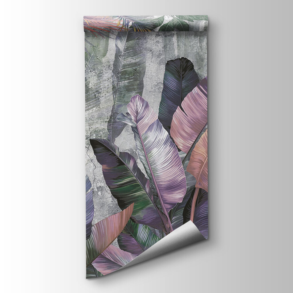 Wallpaper with colorful leaves