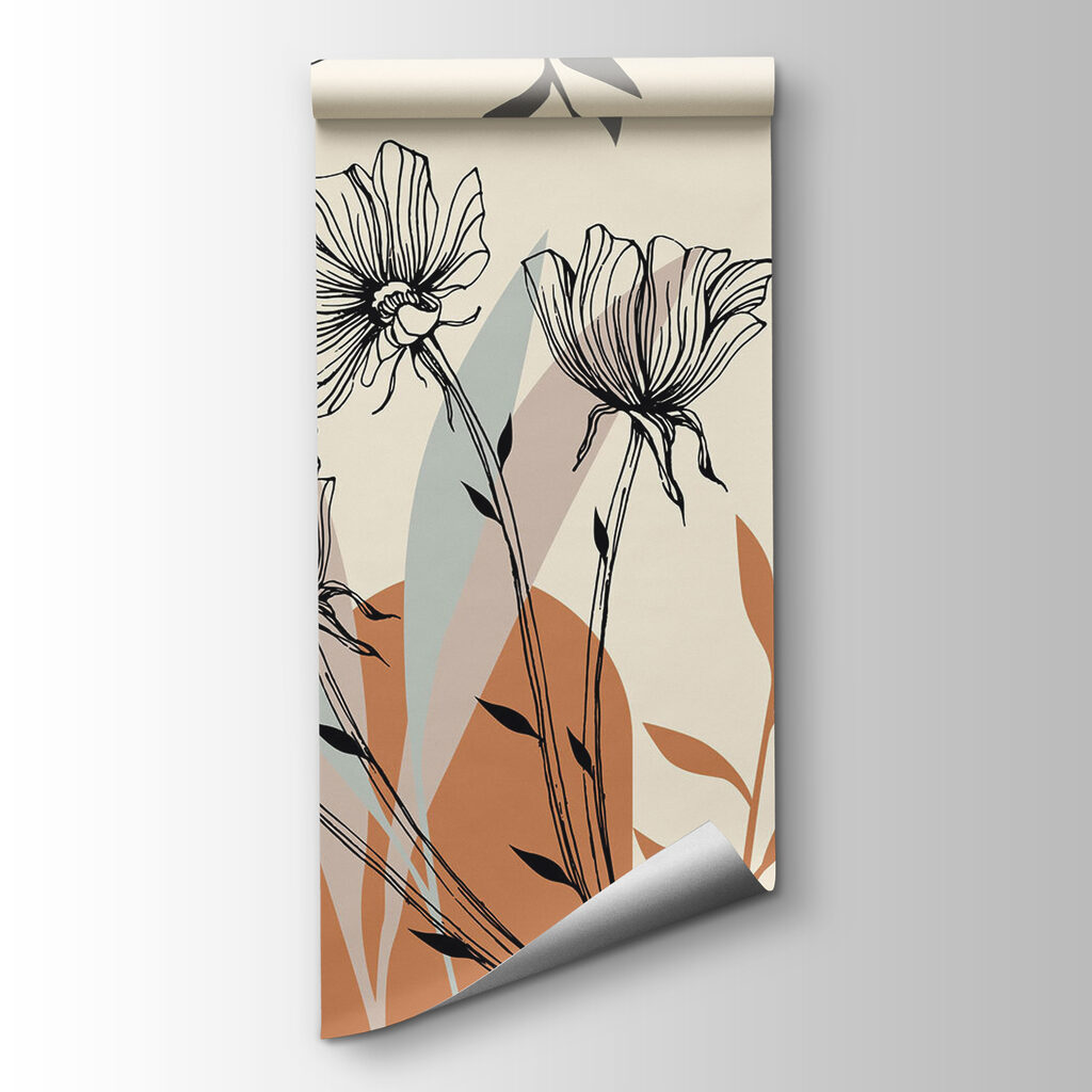 Drawing of flowers and leaves Drawing of flowers and leaves